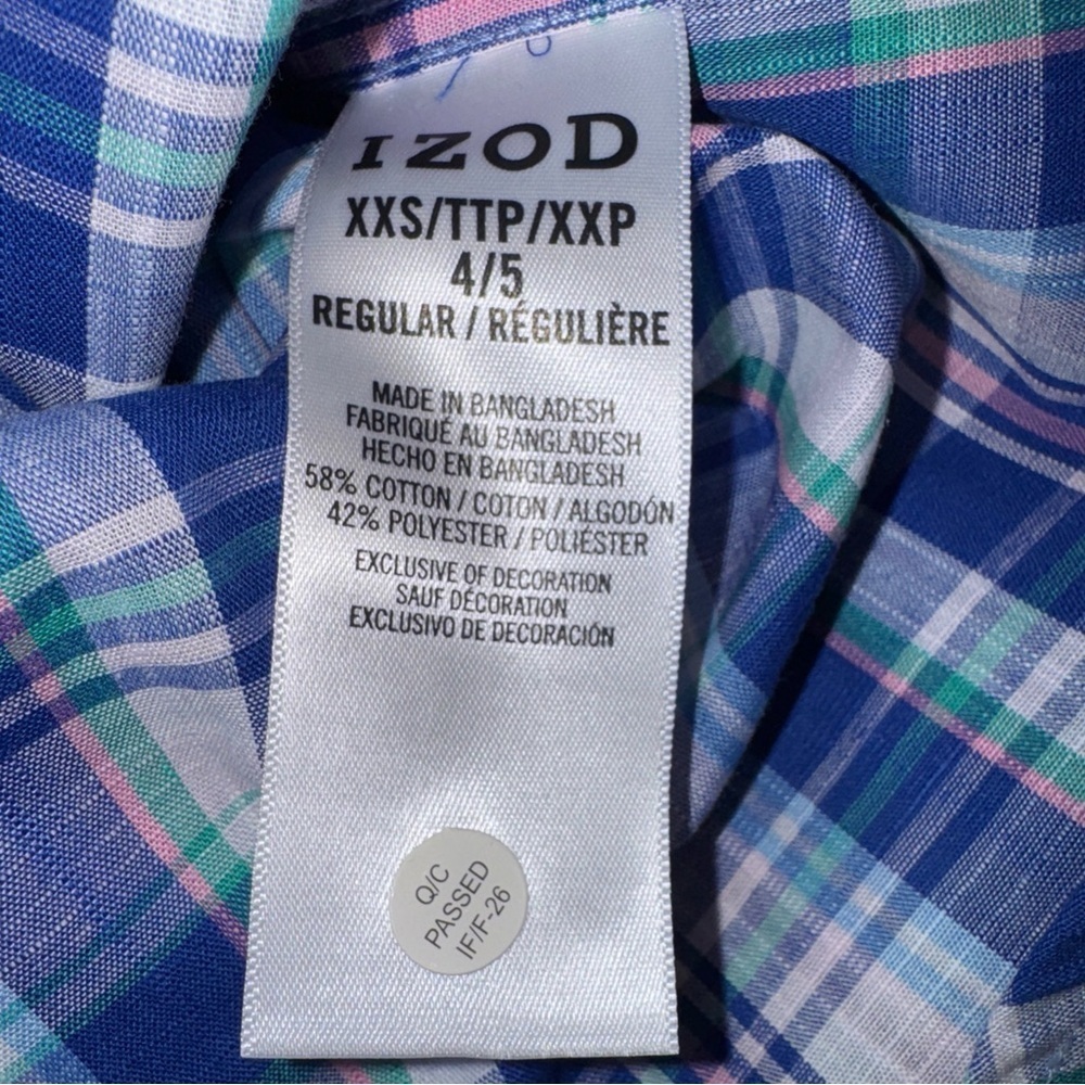 Izod Boy’s Long Sleeve Collared Dress Shirt NWT - Picture 6 of 7